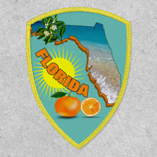 Florida Sunshine Oranges Travel Map Patch