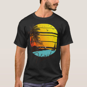 Florida Sunshine State Retro Summer Tropical Beach T-Shirt