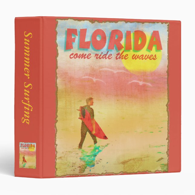 Florida Surfer Scrapbook Binder (Front/Spine)
