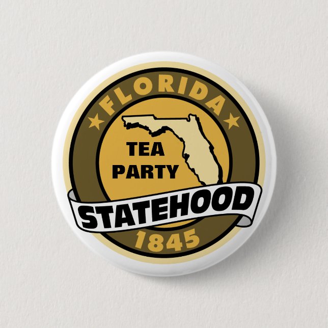 FLORIDA TEA PARTY STATE PINBACK BUTTON (Front)