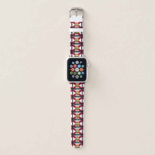 Florida Text Flag Apple Watch Band (Front)