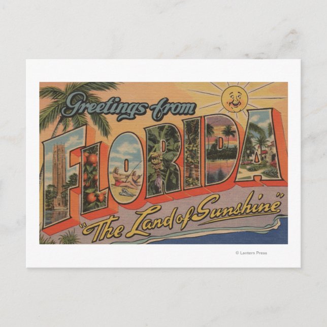 Florida - The Land of Sunshine Postcard (Front)