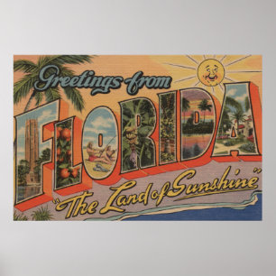 Florida - The Land of Sunshine Poster