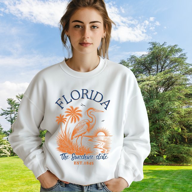 Florida The Sunshine State – Beach & Palm Design Sweatshirt (Creator Uploaded)