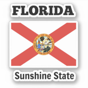 Florida, the Sunshine State, flag Sticker