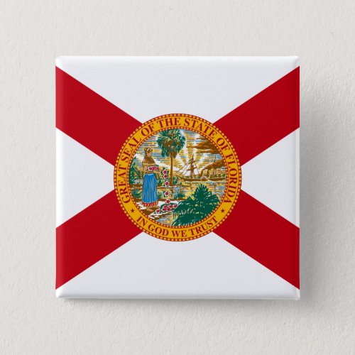 Florida The Sunshine State Floridians US Flag Button