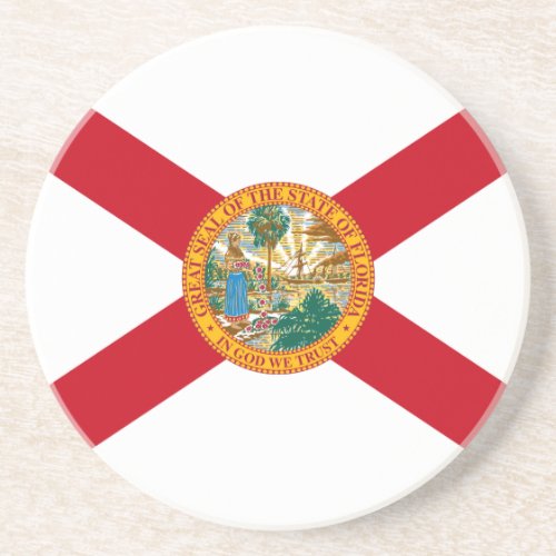 Florida The Sunshine State Floridians US Flag Coaster