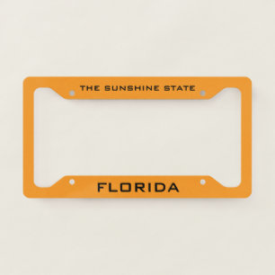 Florida The Sunshine State Orange  License Plate Frame