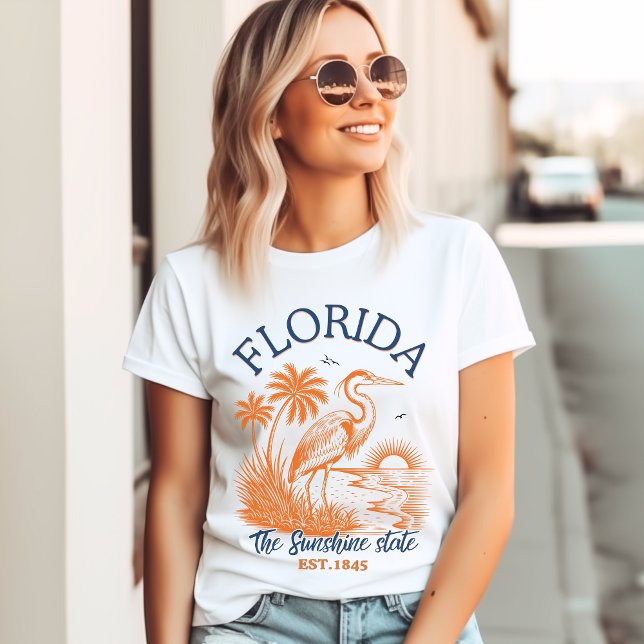 Florida The Sunshine State - & Palm Beach Scene Tri-Blend Shirt (Creator Uploaded)