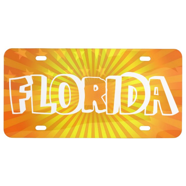 Florida the Sunshine state Patriotic License Plate (Front)