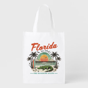 Florida, The Sunshine State – Sunset Beach Scene Grocery Bag