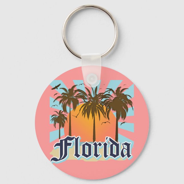 Florida The Sunshine State USA Keychain (Front)