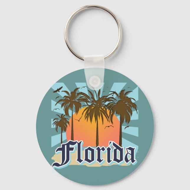 Florida The Sunshine State USA Keychain (Front)