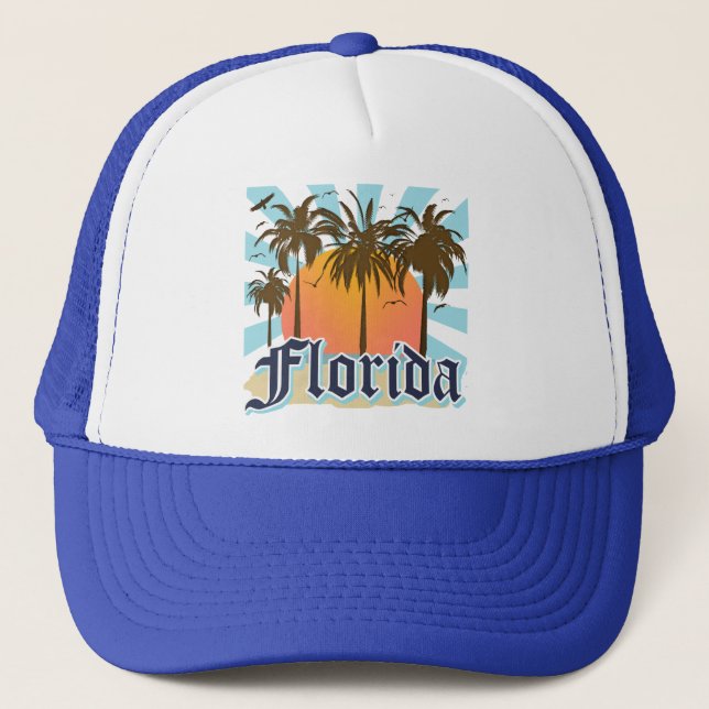 Florida The Sunshine State USA Trucker Hat (Front)