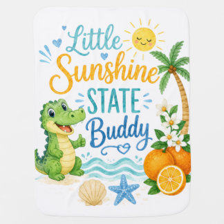 Florida Themed Boys Baby Blanket