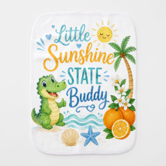 Florida Themed Boys Baby Burp Cloth