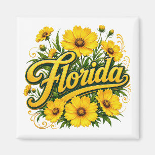 Florida Tickseed Yellow Wildflower Magnet