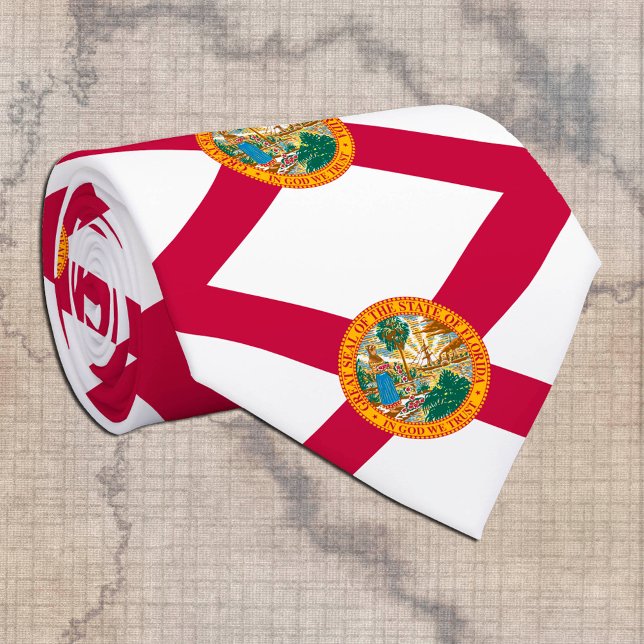 Florida Tie, business fashion USA, Florida Flag Neck Tie (Creator Uploaded)