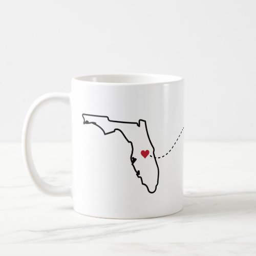 Florida to Alabama _ Heart2Heart Coffee Mug