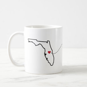 Florida to Wisconsin - Heart2Heart Coffee Mug