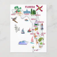 Vintage Orlando Florida City Sights Postcard