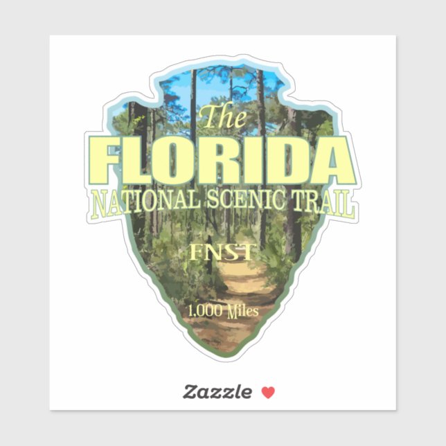 Florida Trail (arrowhead)  Sticker (Sheet)