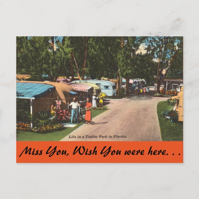 Florida, Trailer Park Postcard (Front)