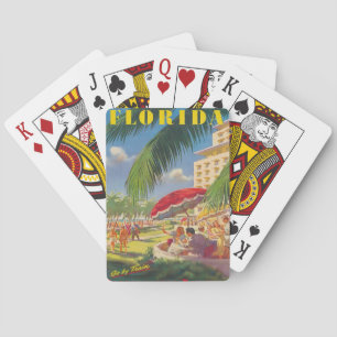 Florida Travel Poster Classic Playing Cards
