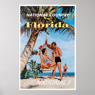 Florida Travel Poster Retro Florida Wall Art Prin