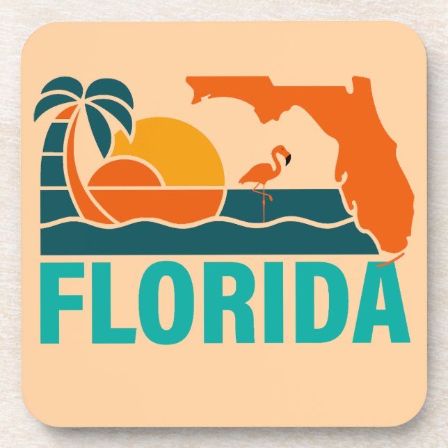 Florida, United States of America Beverage Coaster (Front)