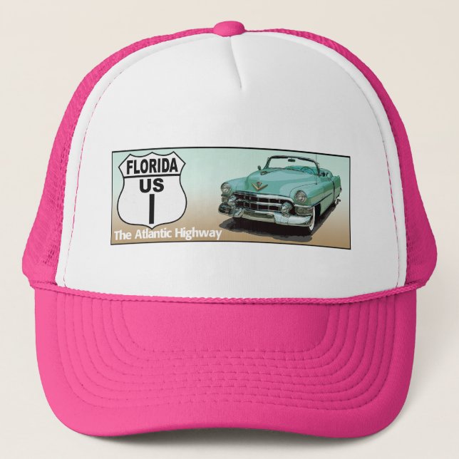 Florida US Route 1 - The Atlantic Highway Trucker Hat (Front)
