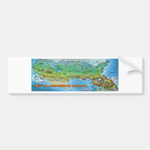 Florida USA Map Bumper Sticker