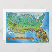Florida USA Map Card (Front/Back)