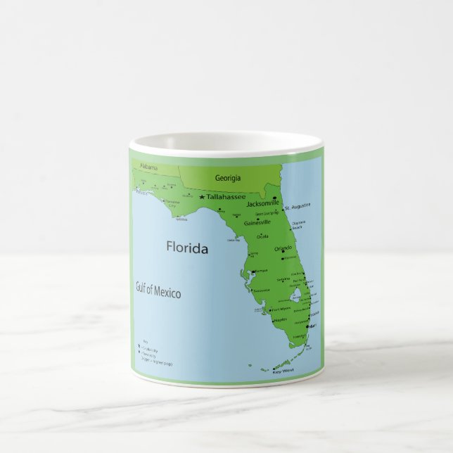 Florida USA Map - Gulf of Mexico  Coffee Mug (Center)