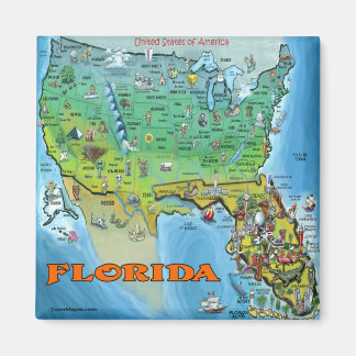 Florida USA Map Magnet