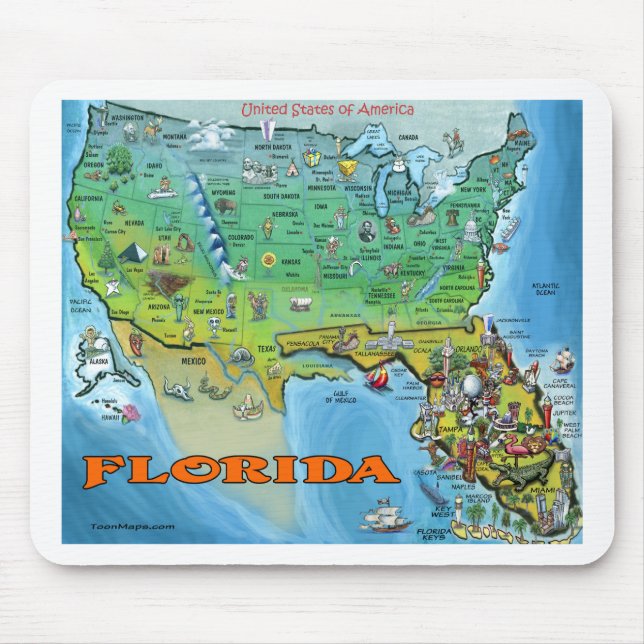 Florida USA Map Mouse Pad (Front)