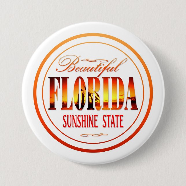 Florida USA Pinback Button (Front)