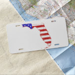 Florida Usa Silhouette State Map License Plate at Zazzle