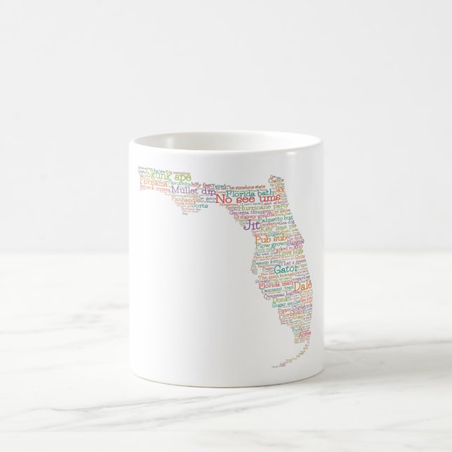 Florida USA Slang Word Art Map  Coffee Mug (Center)