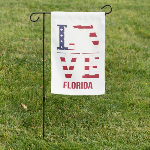 Florida USA State Love Garden Flag