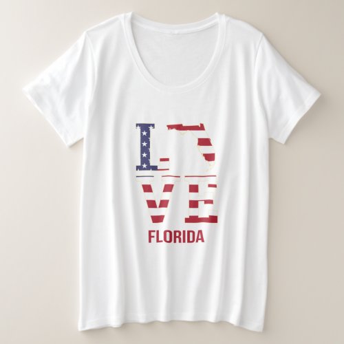 Florida USA State Love Plus Size T_Shirt