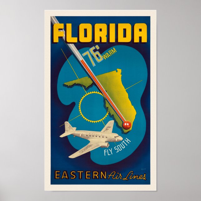 Florida USA Vintage Poster 1938 (Front)