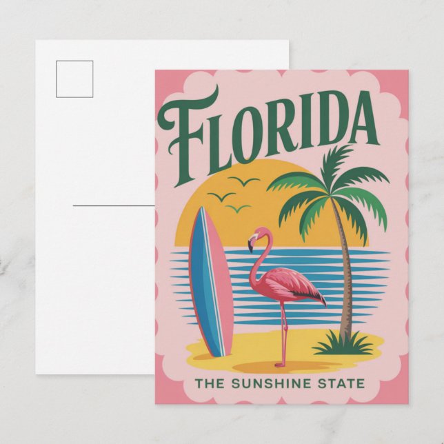 Florida USA Vintage Travel Postcard (Front/Back)