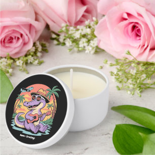 Florida Vacation Cute Cool Summer Alligator Funny Mini Candle Favors