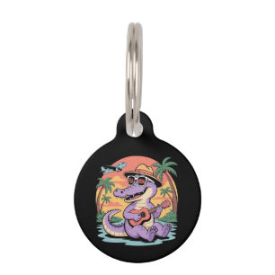Florida Vacation Cute Cool Summer Alligator Funny Pet ID Tag