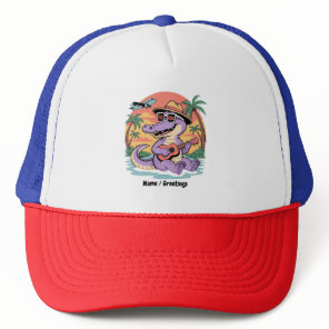 Florida Vacation Cute Cool Summer Alligator Funny Trucker Hat