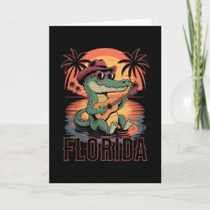 Florida Vacation Tee Women Men Kids Funny Alligato Card