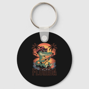 Florida Vacation Tee Women Men Kids Funny Alligato Keychain