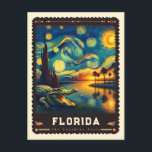 Florida | Vincent Van Gogh Inspired Postcard<br><div class="desc">Dive into the vibrant essence of the Sunshine State with the "Florida | Vincent van Gogh Inspired Postcard." This postcard infuses Florida's tropical landscapes, from the sun-drenched beaches of Miami to the lush Everglades, with the swirling, vivid artistry of Vincent van Gogh's impressionism. Every stroke on this postcard reflects the...</div>