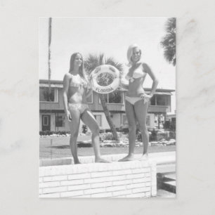 Florida Vintage Bikini Girls photo postcard Travel